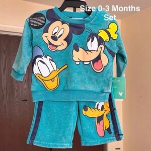 Mickey and Friends Baby Long Sleeve Graphic Crewneck Tee with Matching Pants